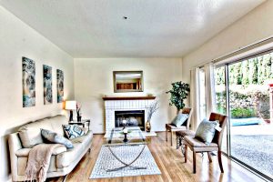 Family Room with TV, Sofa, Fire Place | San Francisco Bay Area Vacation Rental